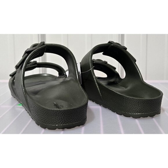 Goodfellow Carson Men's Dual Band Olive Green Slide In Sandals - Picture 2 of 7